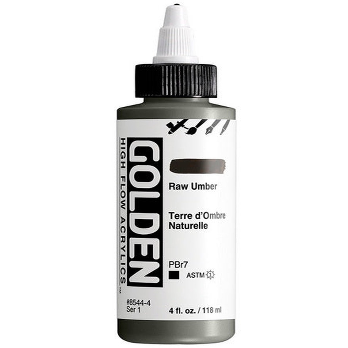 Acrylic high flow - 4 oz raw umber s1