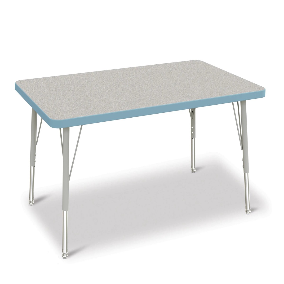 Berries Rectangle Activity Table - 30" X 48", E-height - Freckled Gray/Coastal Blue/Gray