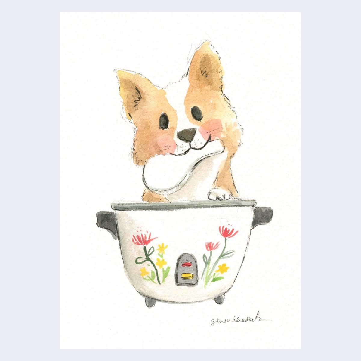 Doggo Show 2025 - Genevieve Santos - "Corgi Loves Rice"