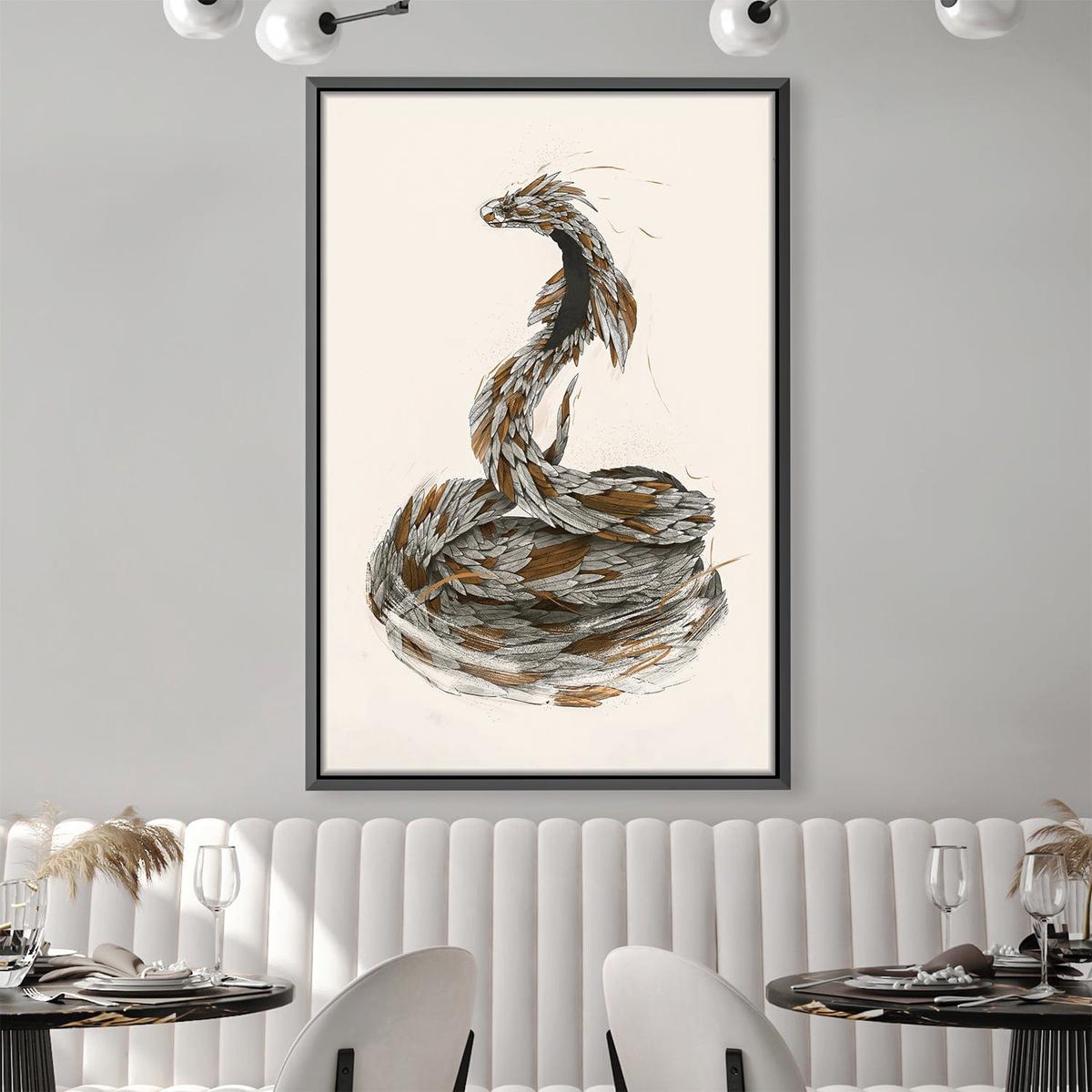 Feathered Snake Light Canvas