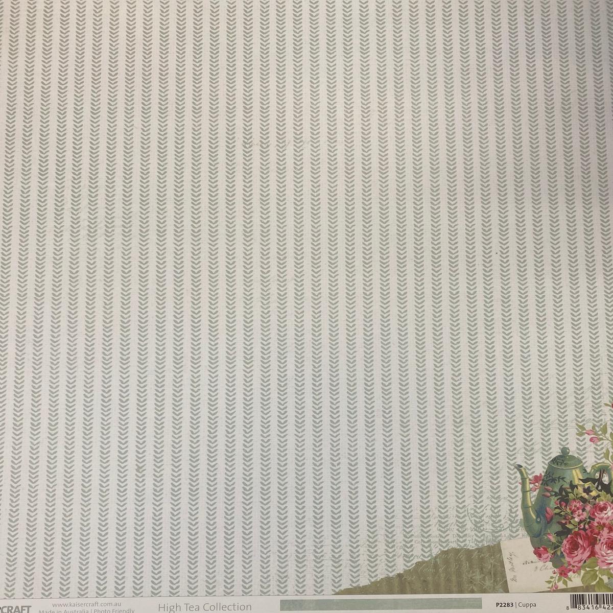 Kaisercraft High Tea Collection 12x12 Scrapbook Paper Cuppa (P2283)