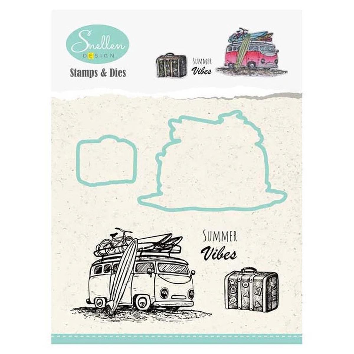 Nellie's Choice Holiday Die and Stamp Set - Bus (HDCS002)