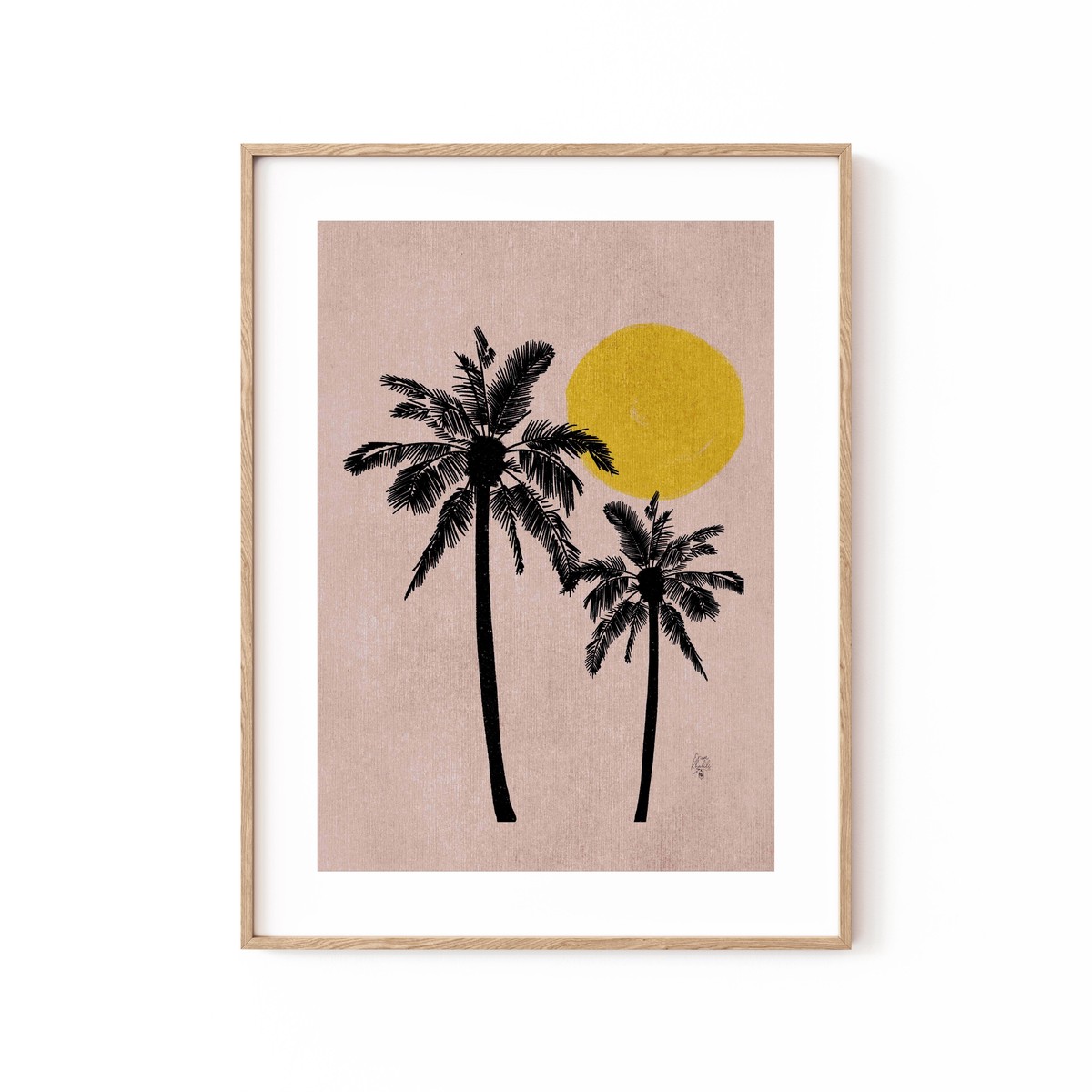 Pink Bg Palm Tree