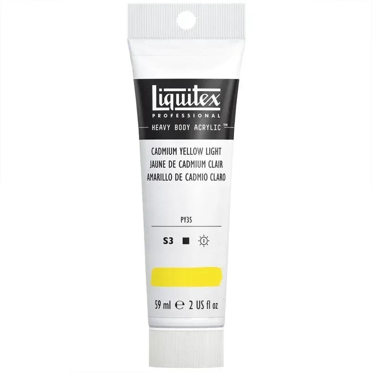 Professional Heavy Body Acrylic Paint, 59 mL Tube, Cadmium Yellow Light