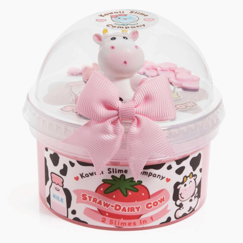 Kawaii Slime: Straw-Dairy Cow 2 Slimes in 1