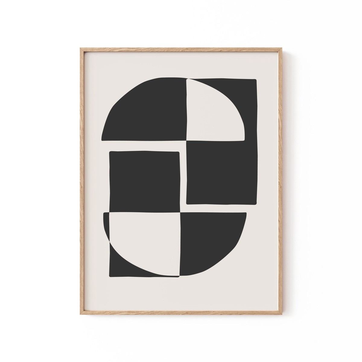 Semi 01, Black and white Painting