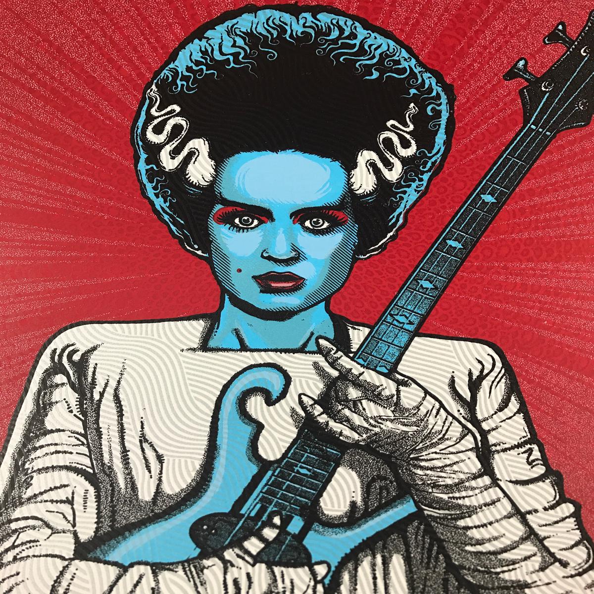 The Bride - 2016 Zoltron poster Spoke Art guitar screen print S/N