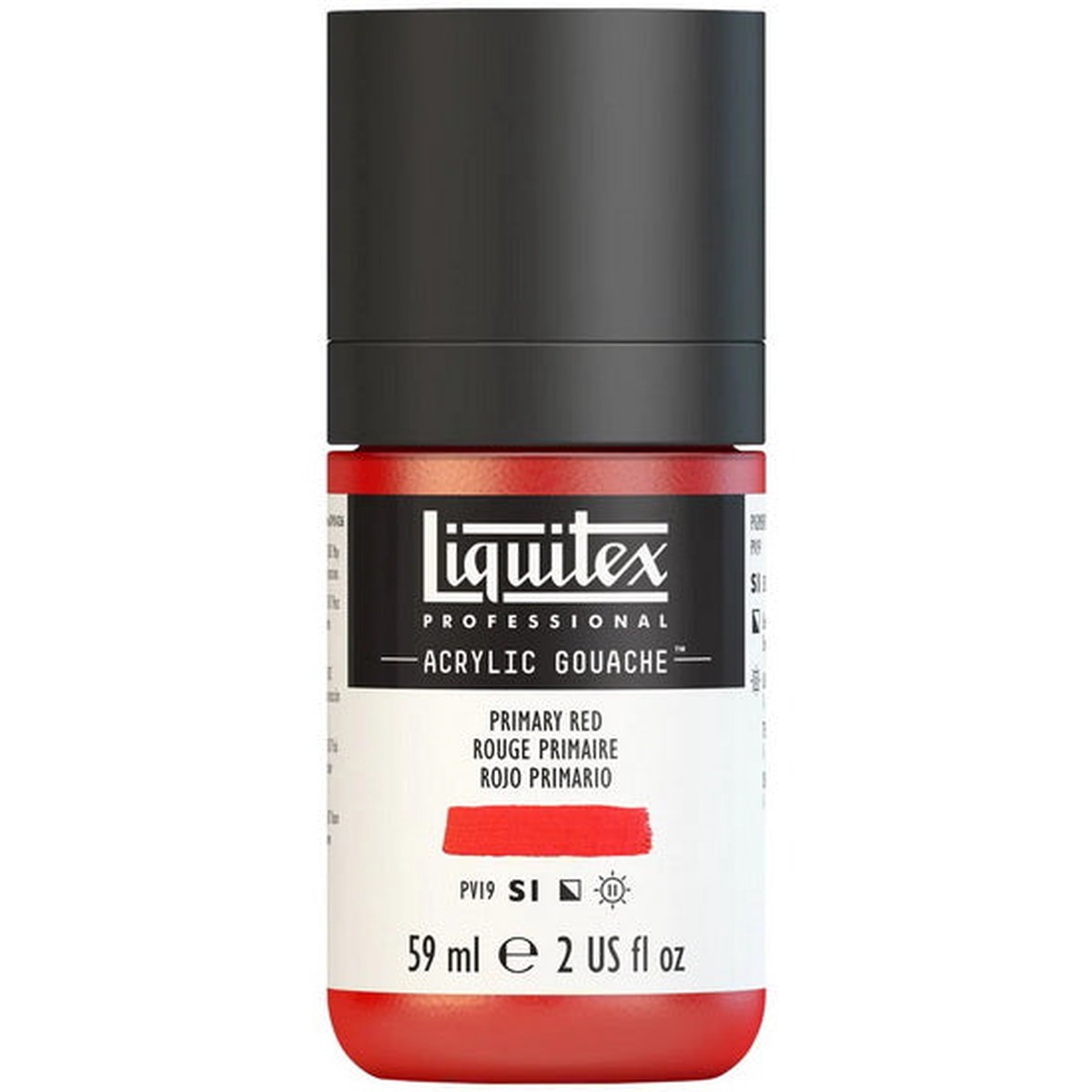 Acrylic gouache - 2oz - primary red - s1