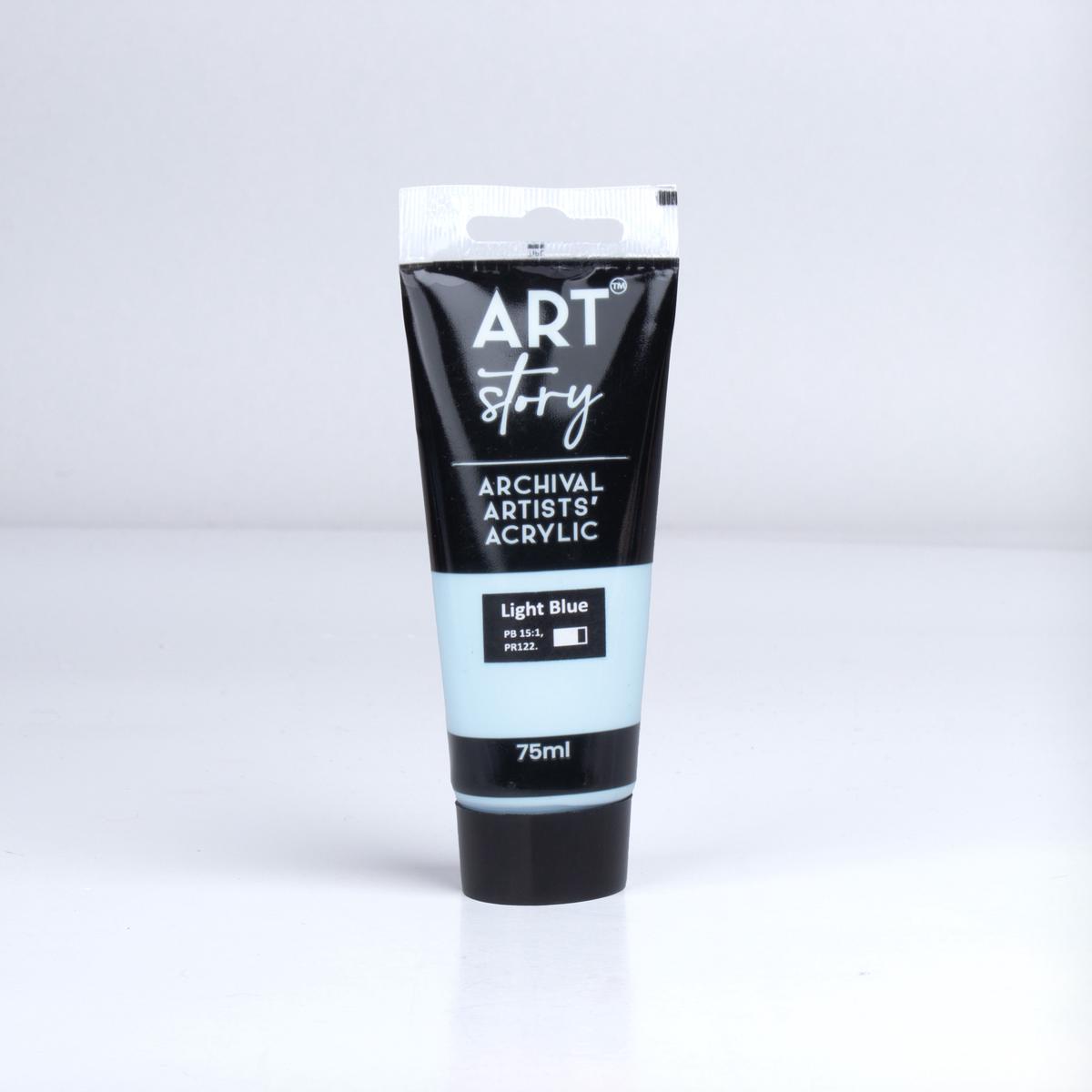 Artists Acrylic Colour Light Blue 75ml Tube