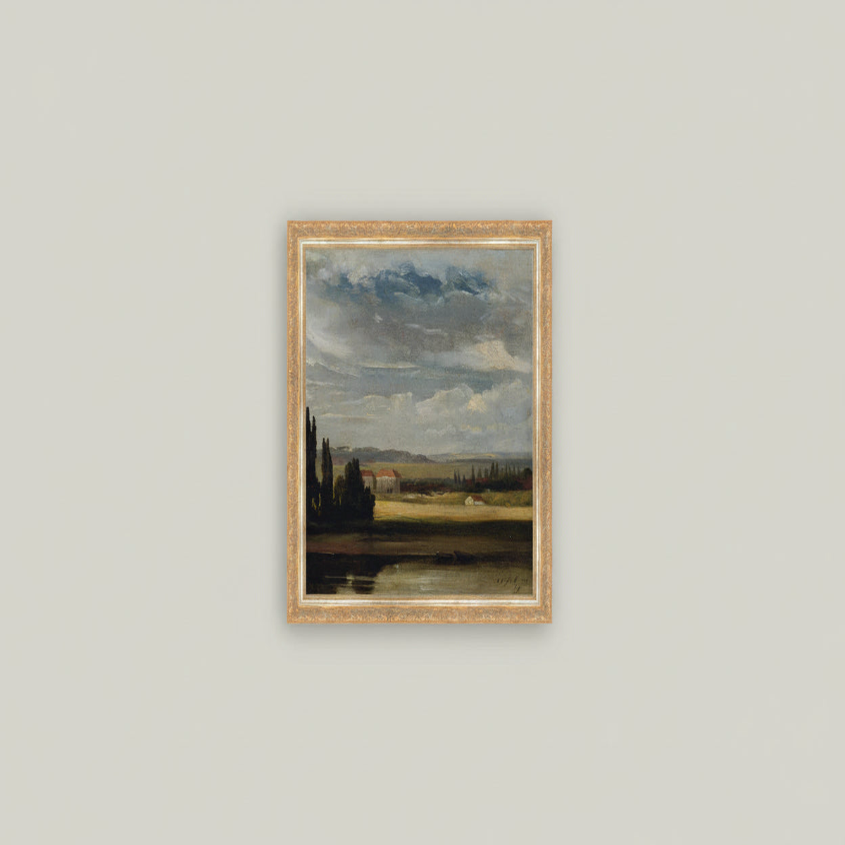 Country Mansion Framed Art, 11x11