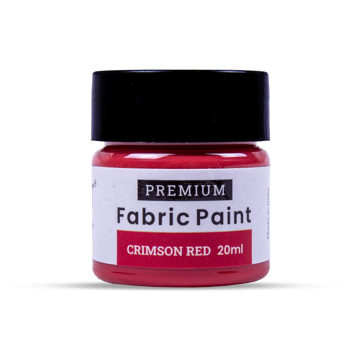 Premium Fabric Paint Crimson Red 20ml Bottle