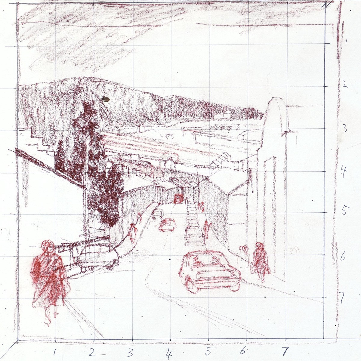 Street Scene with Car