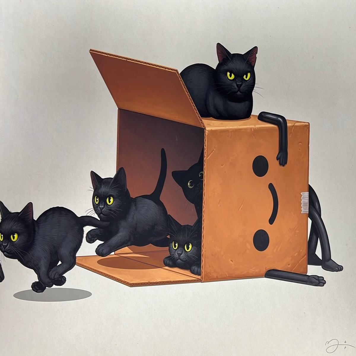 Boxo II (Kitties 2) - 2019 Mike Mitchell poster print SOFA Con AP