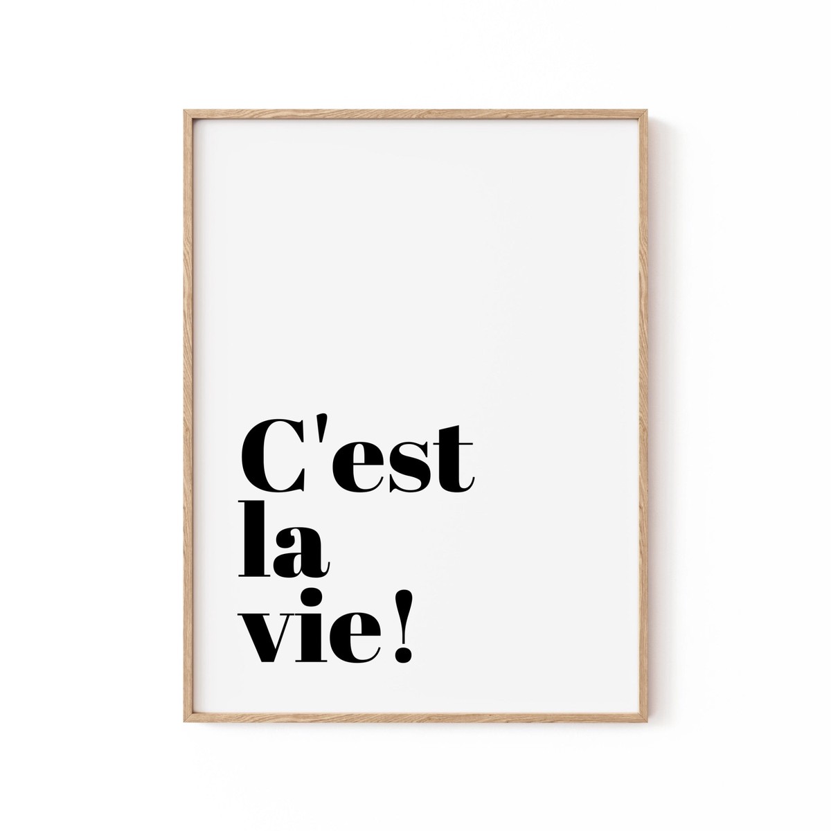 Cest la vie Poster II, Black and white Painting