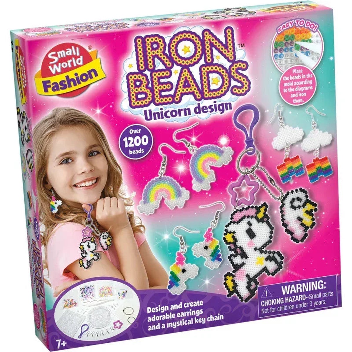 Iron Beads Unicorn Earrings & Key Chain Kit