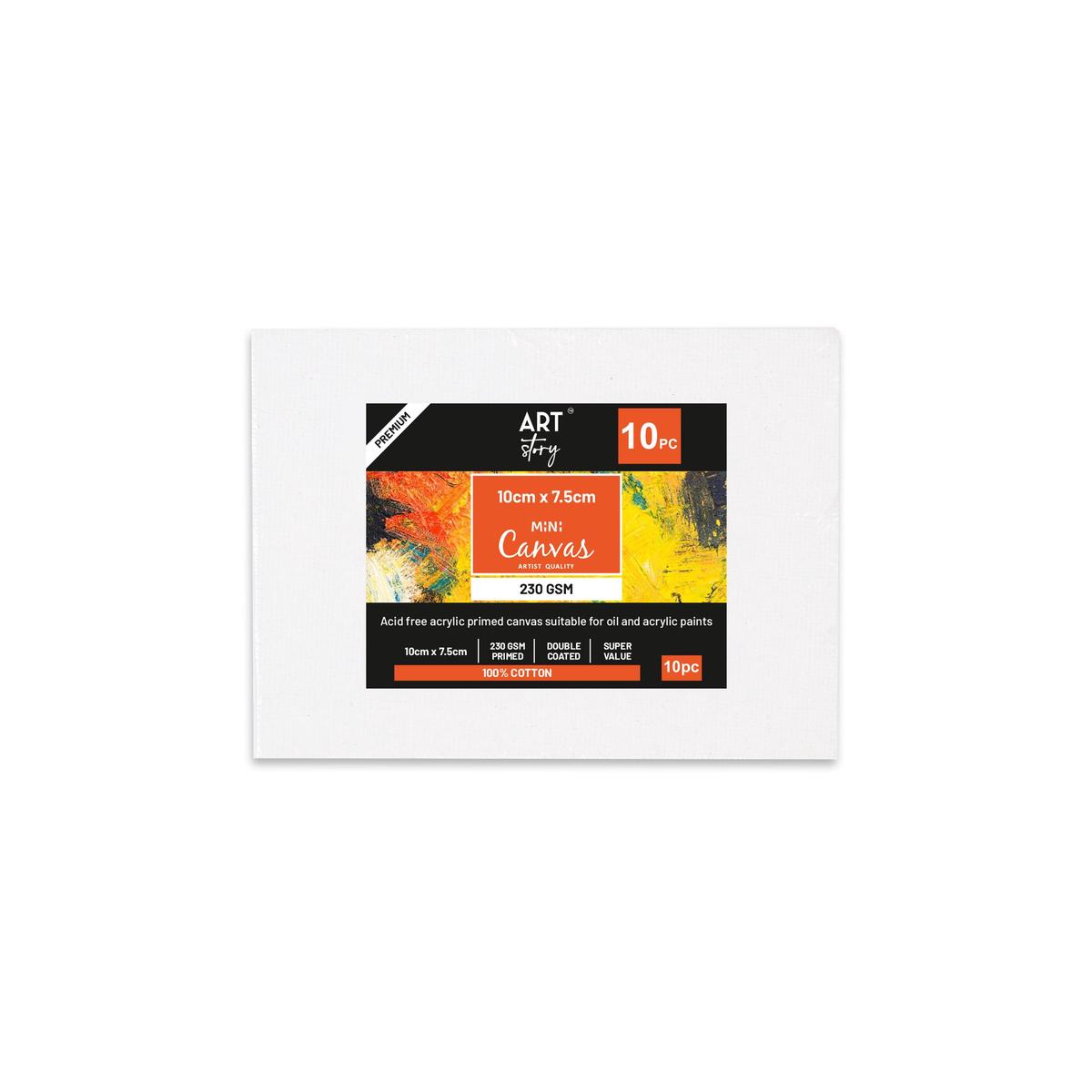 Mini Canvas 10 X 7.5Cm Pack Of 10Pc