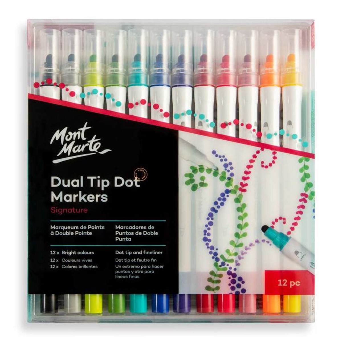 MM Dot Markers Dual Tip 12pc