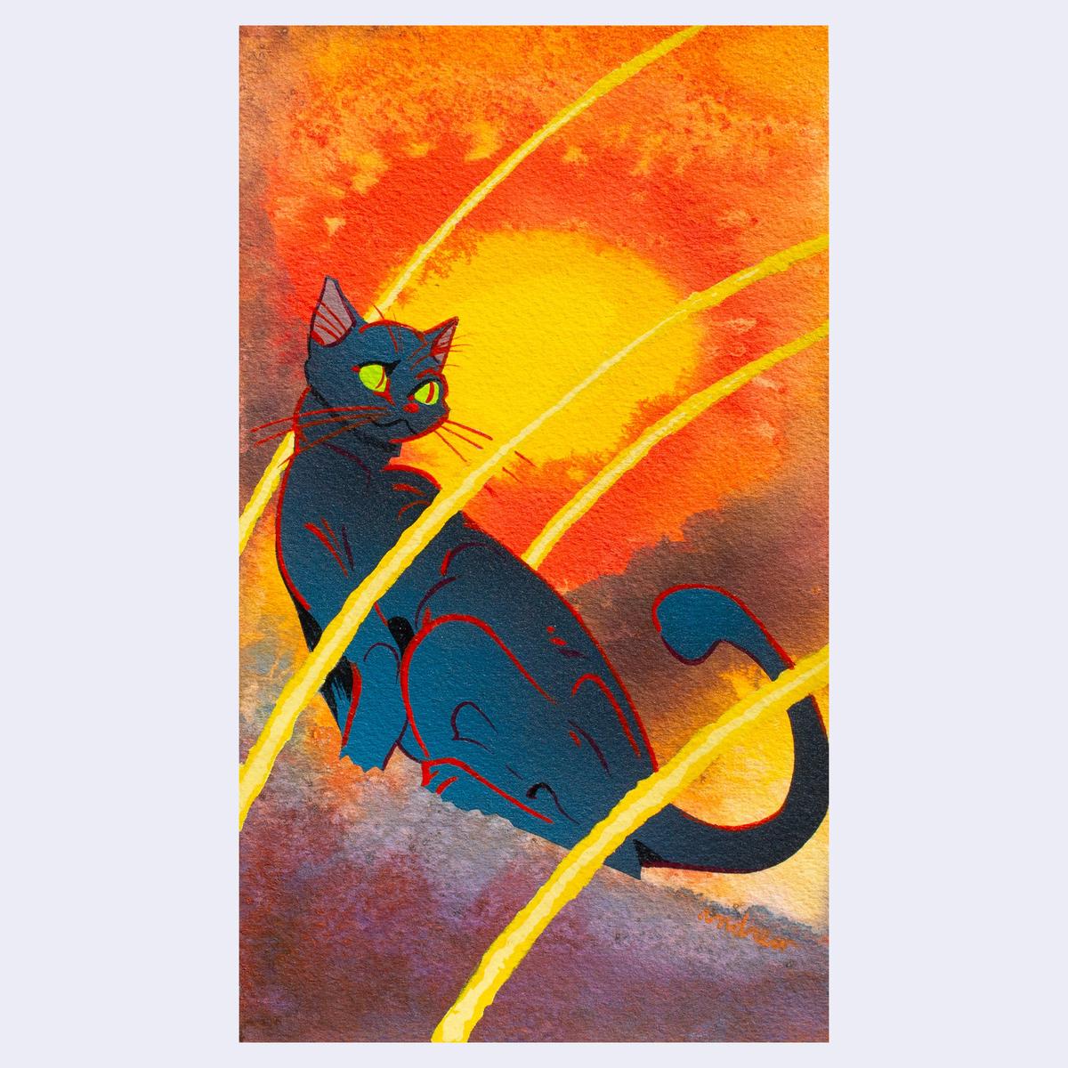Raku (Mini) Gaki - Andrew Brandou - "Raku Cat 14"