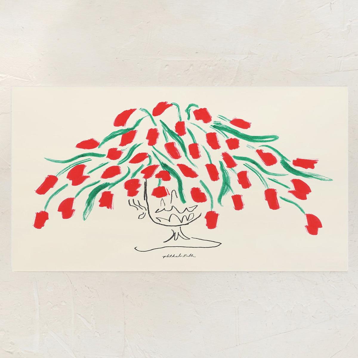 Tulips In Vase Print 11X