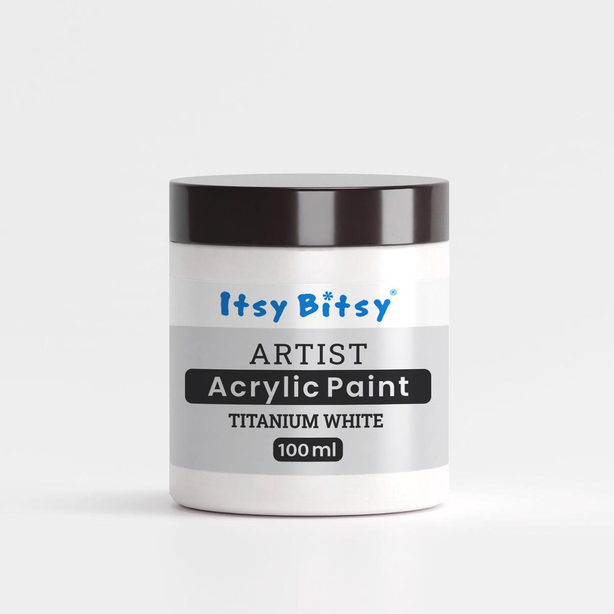 Artists Acrylic Colour Titanium White 100ml Bottle