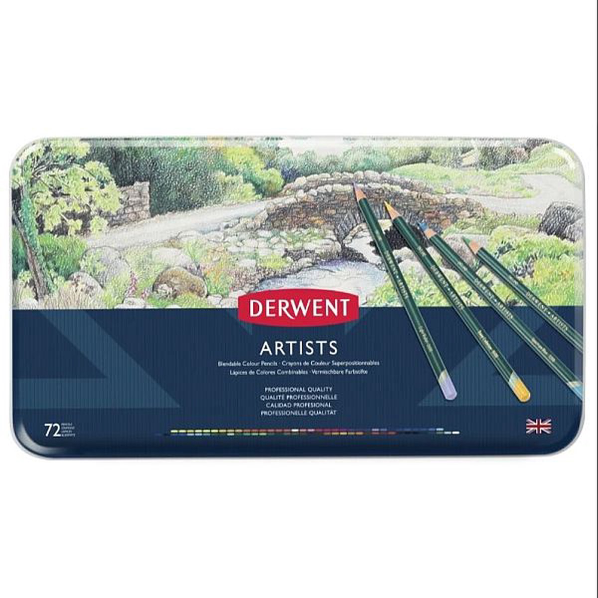 Derwent Artists Colour Pencil Tin Set 72
