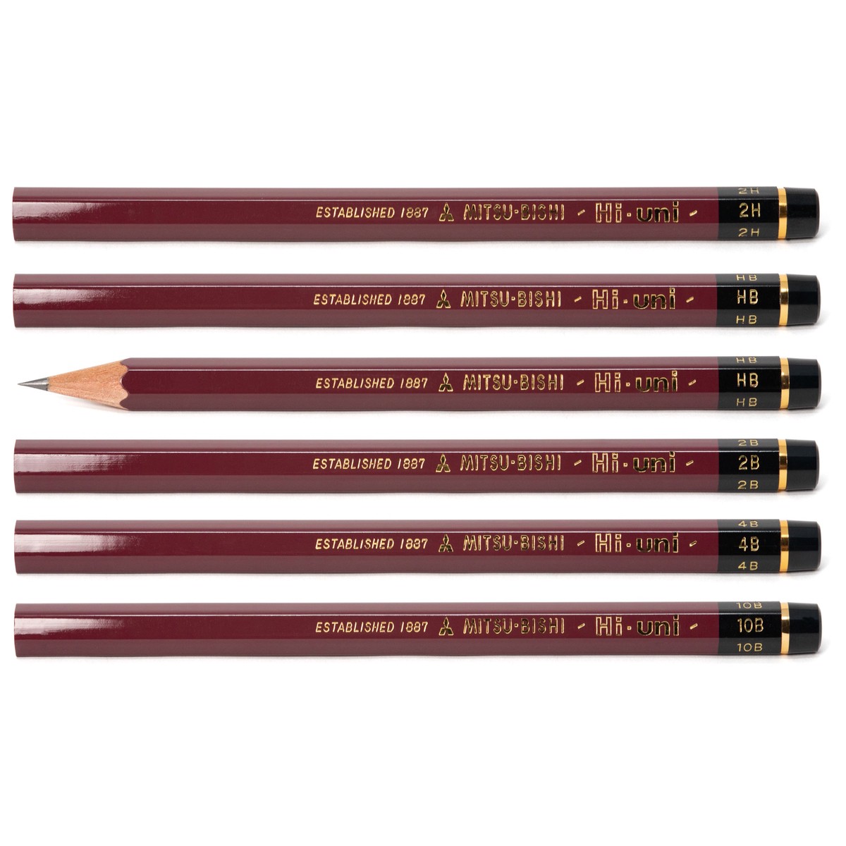 Hi-Uni Pencil, Drawing Set of 6
