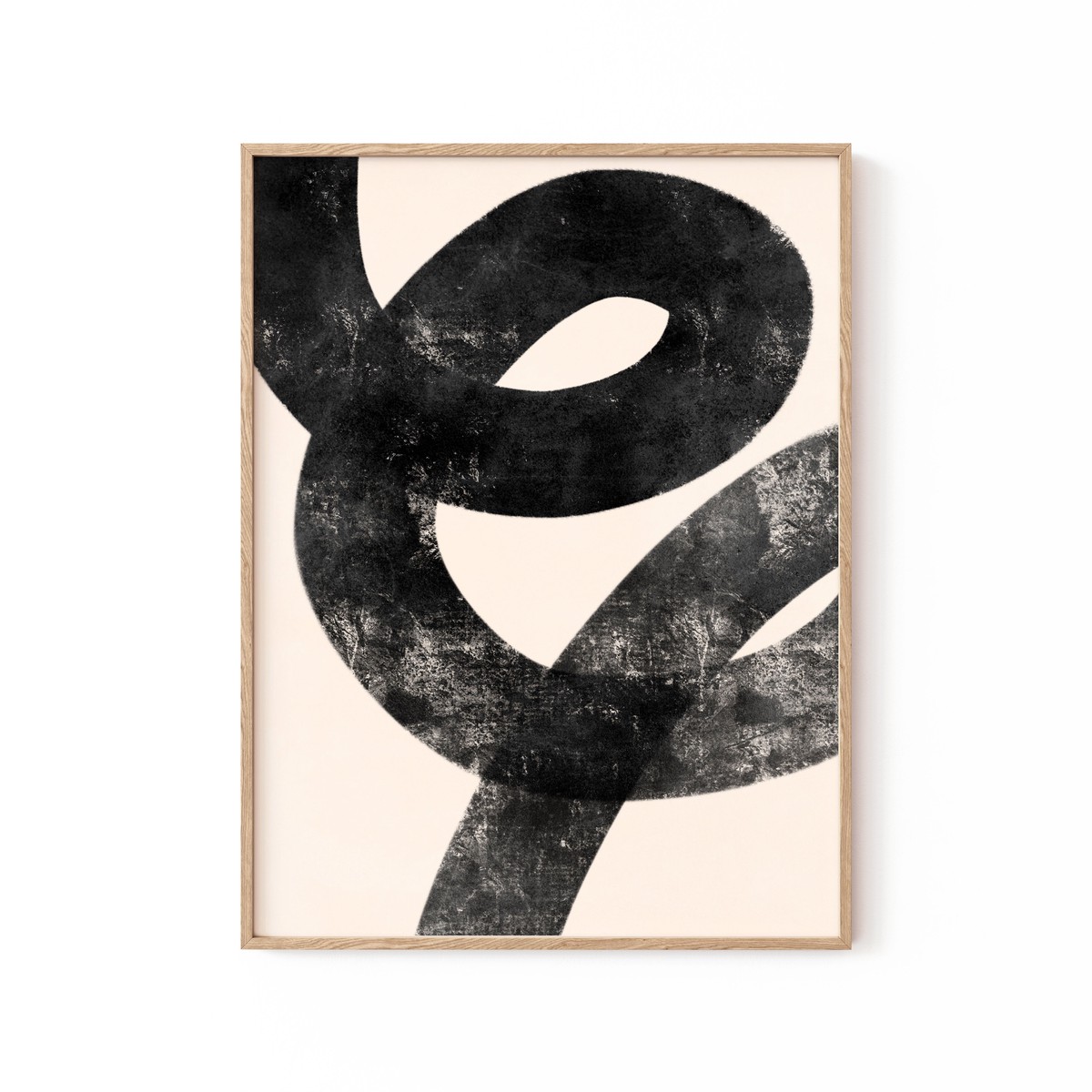 Tranquil Texture, BW Art, Black and White Painting