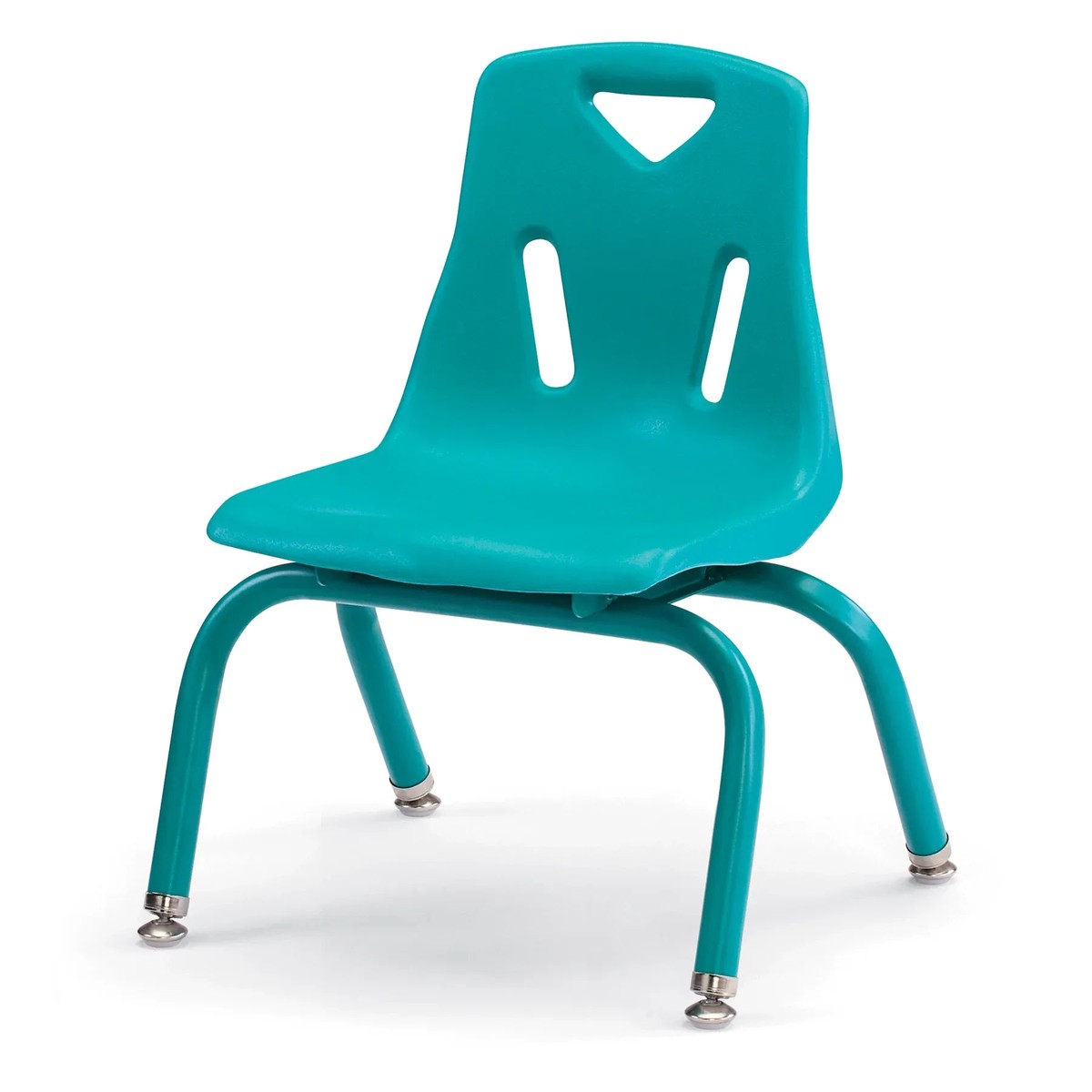 Berries Stacking Chair with Powder-Coated Legs - 10" Ht - Teal