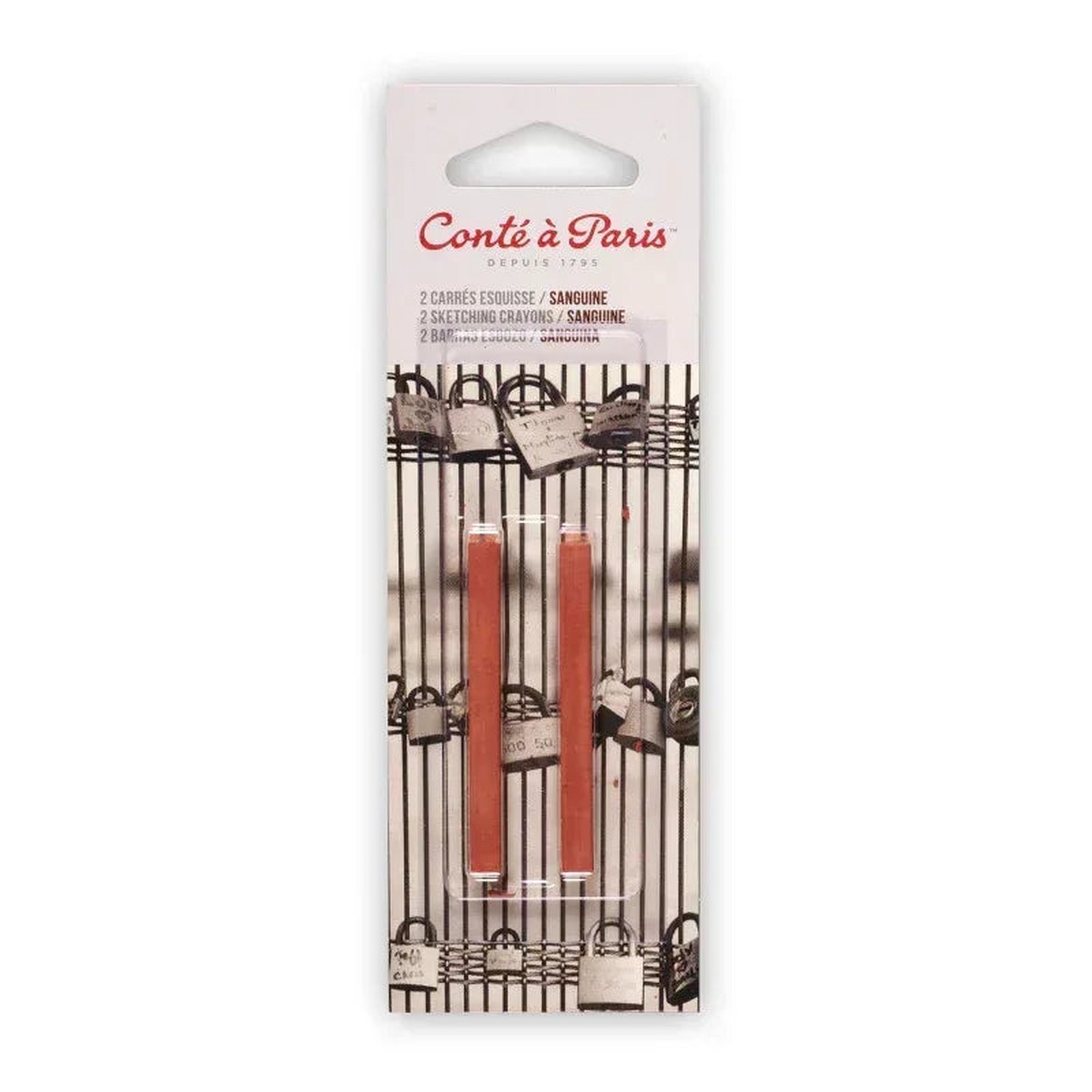 Carrs Esquisse Sketching Pastel Crayons, Sanguine (2450), Pack of 2