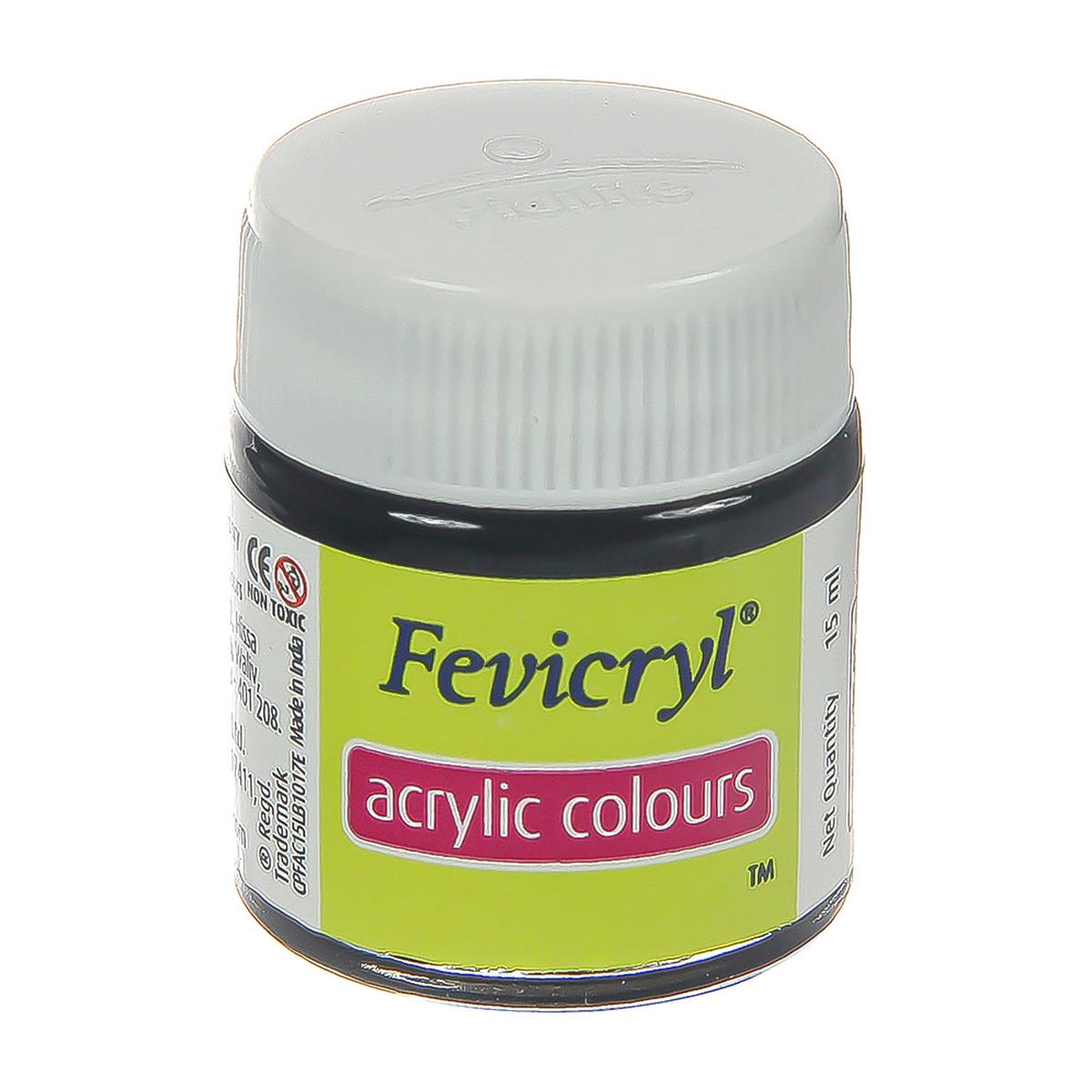 Fevicryl Acrylic Colours Black 15Ml Bottle