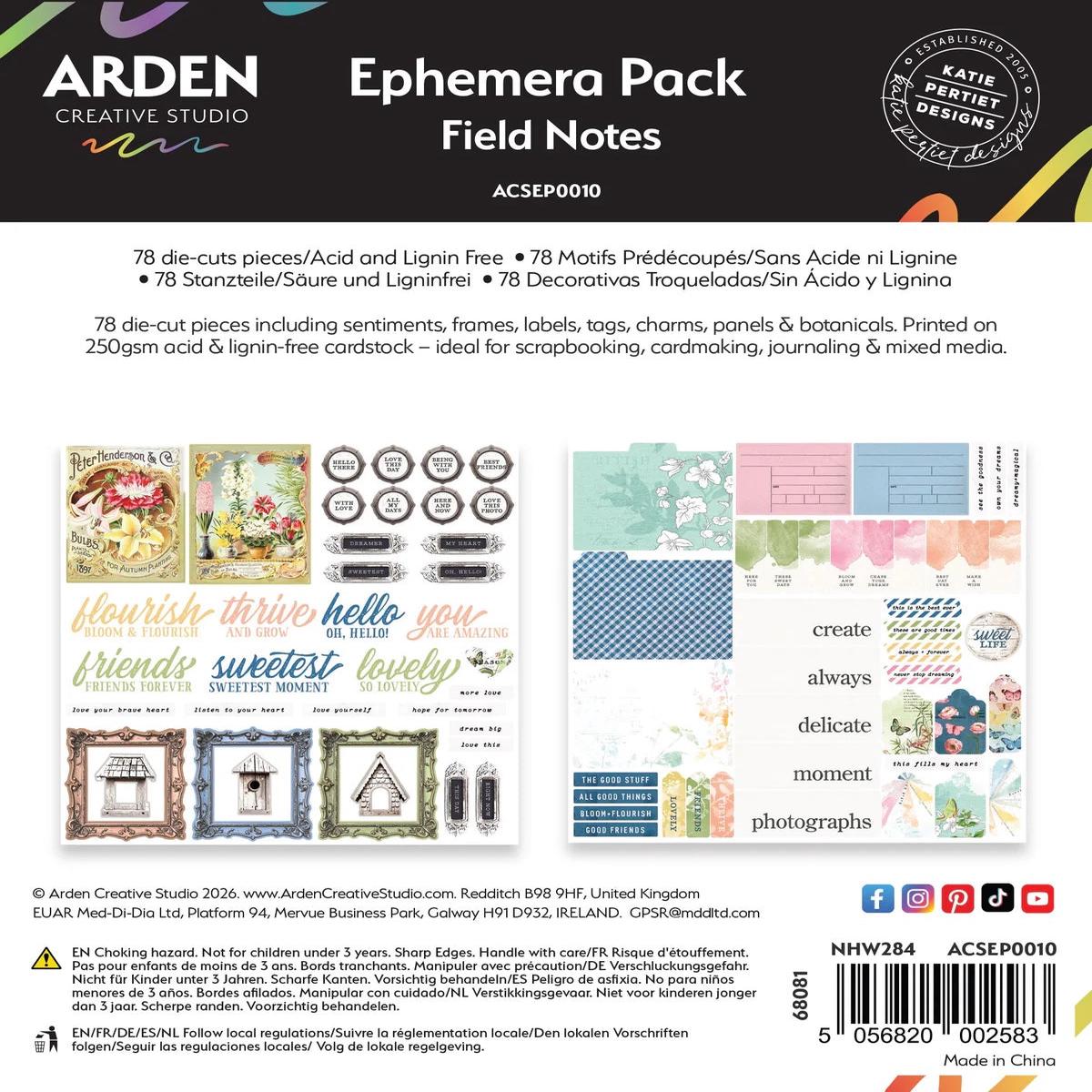 Arden Creative Studios Field Notes Ephemera Pack (ACSEP0010)