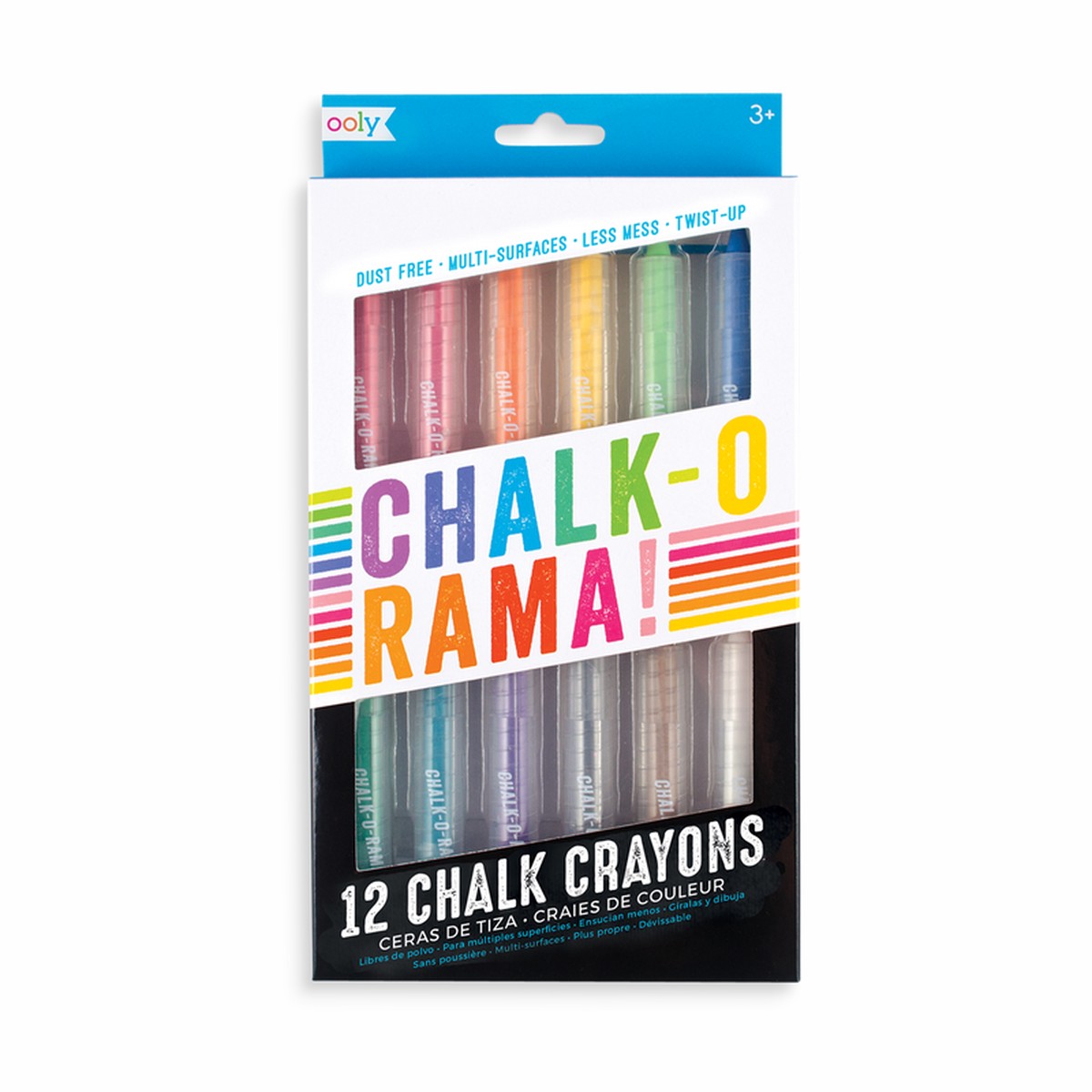 Chalk-o-Rama: 12 Chalk Crayons - Ages 3+