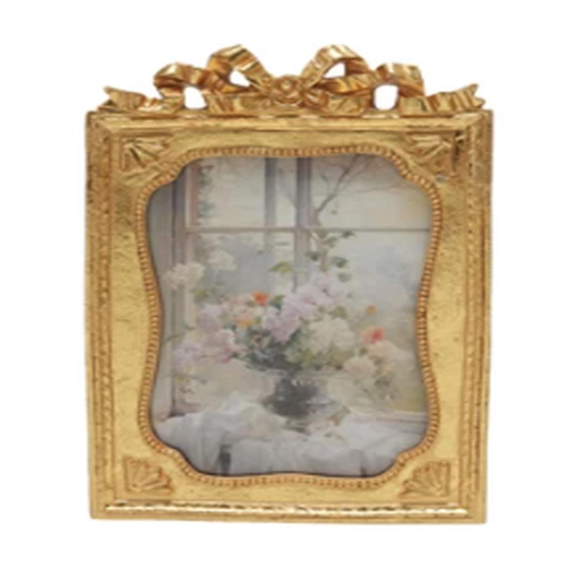 Gold Photo Frame w/Box, 4x6, Style B
