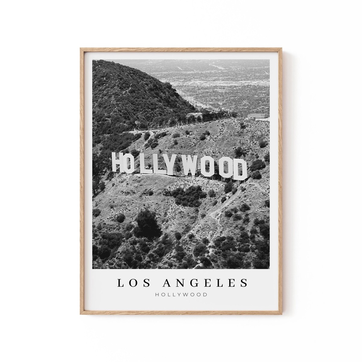 Los Angeles Hollywood BW, Black and white Painting