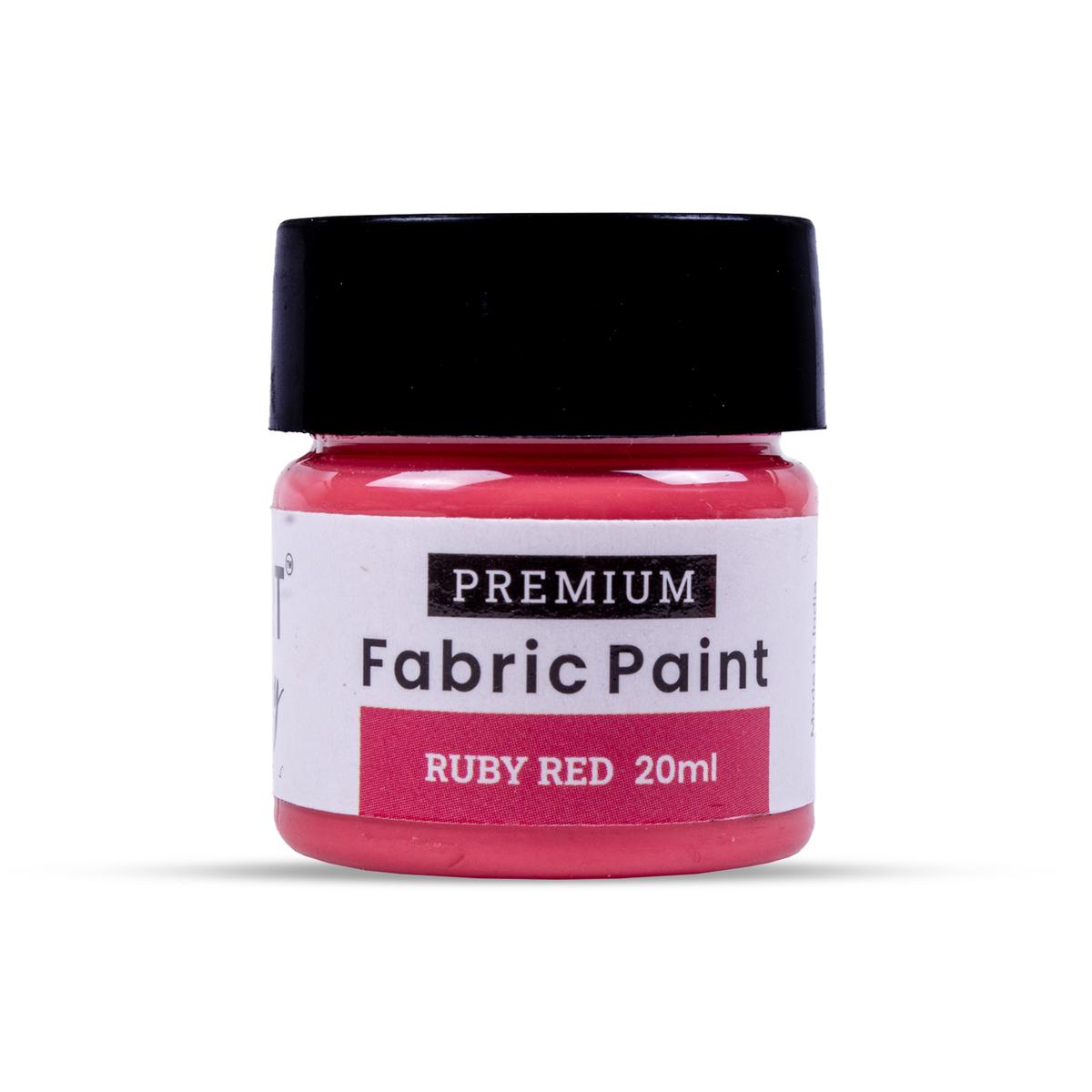 Premium Fabric Paint Ruby Red 20ml Bottle
