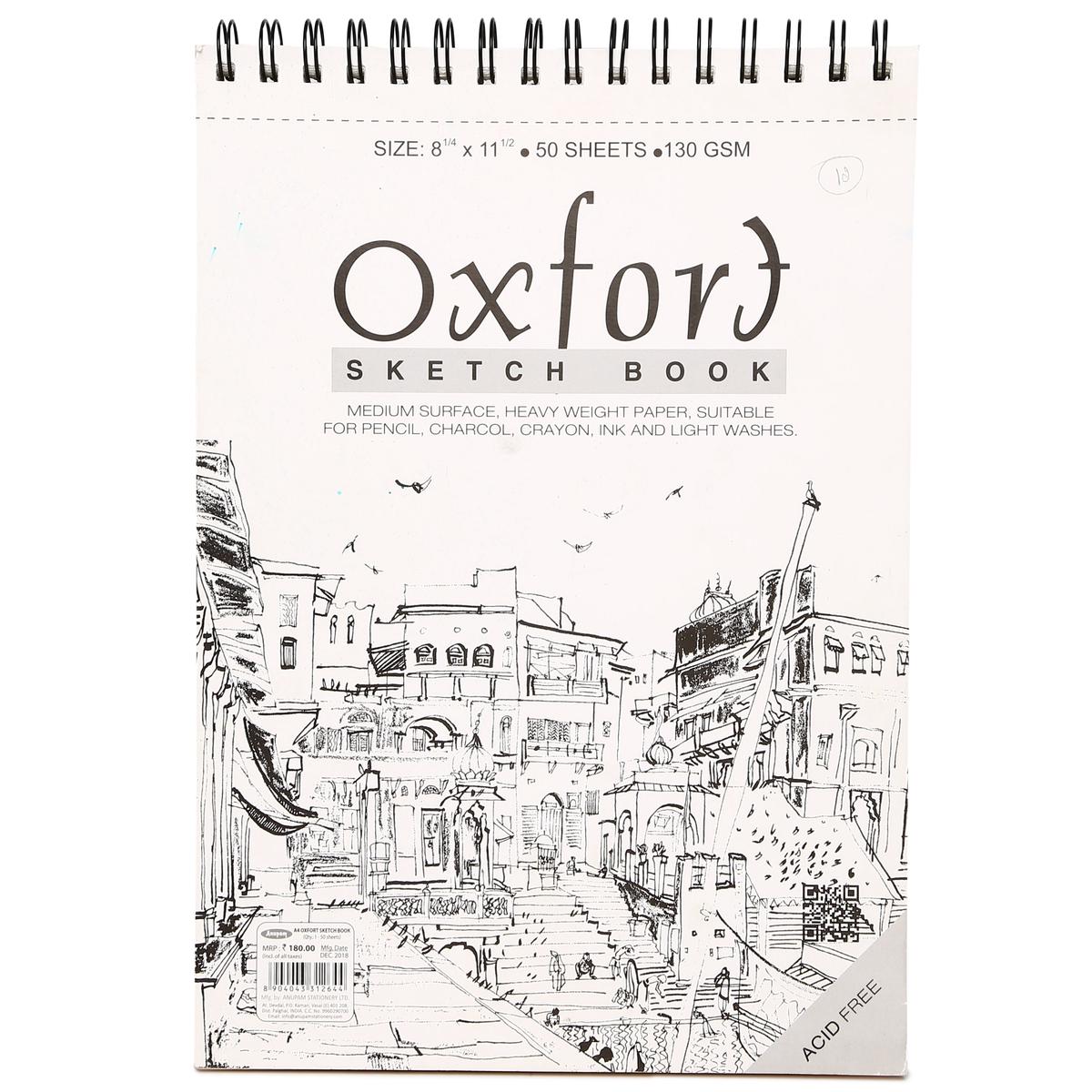 Sketch Drawing Book Wireo Bound A4 140Gsm Soft Cover 50Sheets An