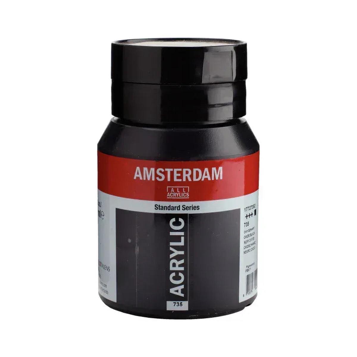 Standard Acrylic Paint Tube, 500 mL, Oxide Black 735
