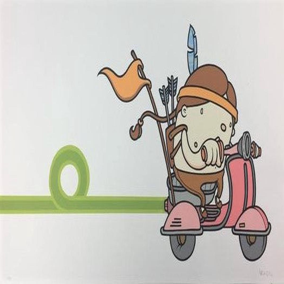 Untitled (Scooter) - 2008 Mike Budai Poster Art Print