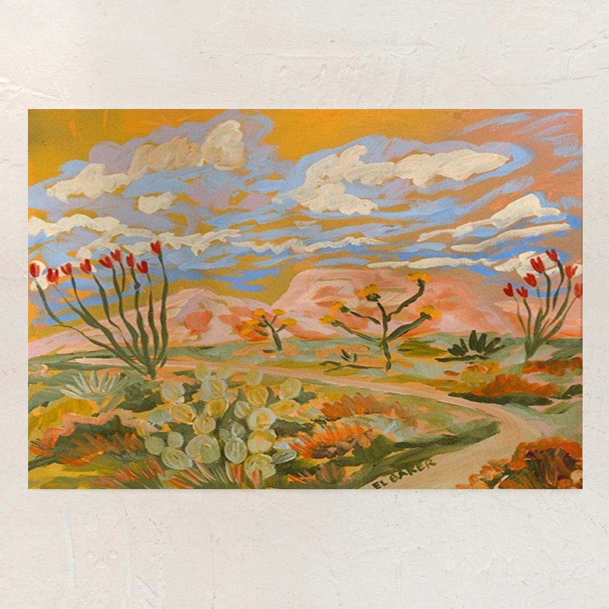 Yellow Southwestern Desert Print