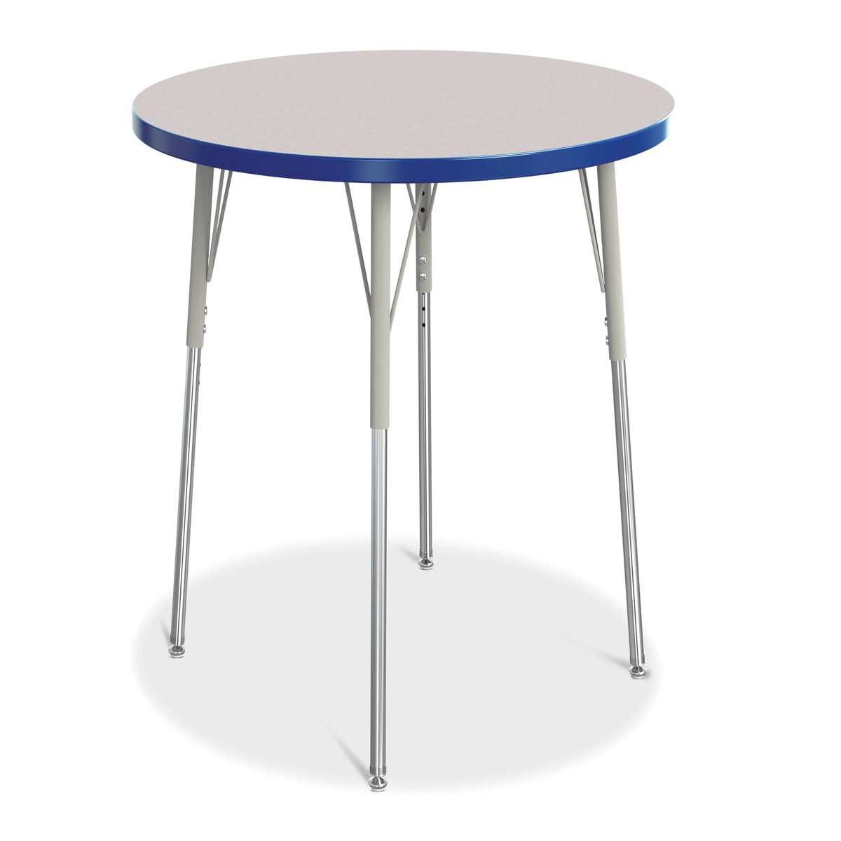 Berries Round Activity Table - 36" Diameter, A-height - Freckled Gray/Blue/Gray
