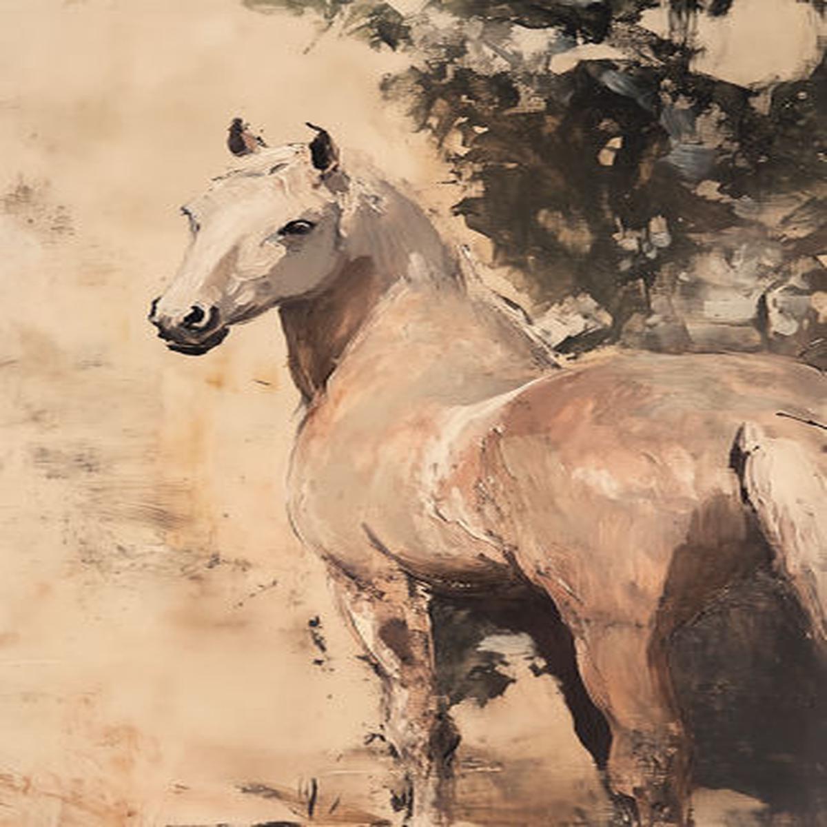 Blonde Horse III Art Print, 12x16