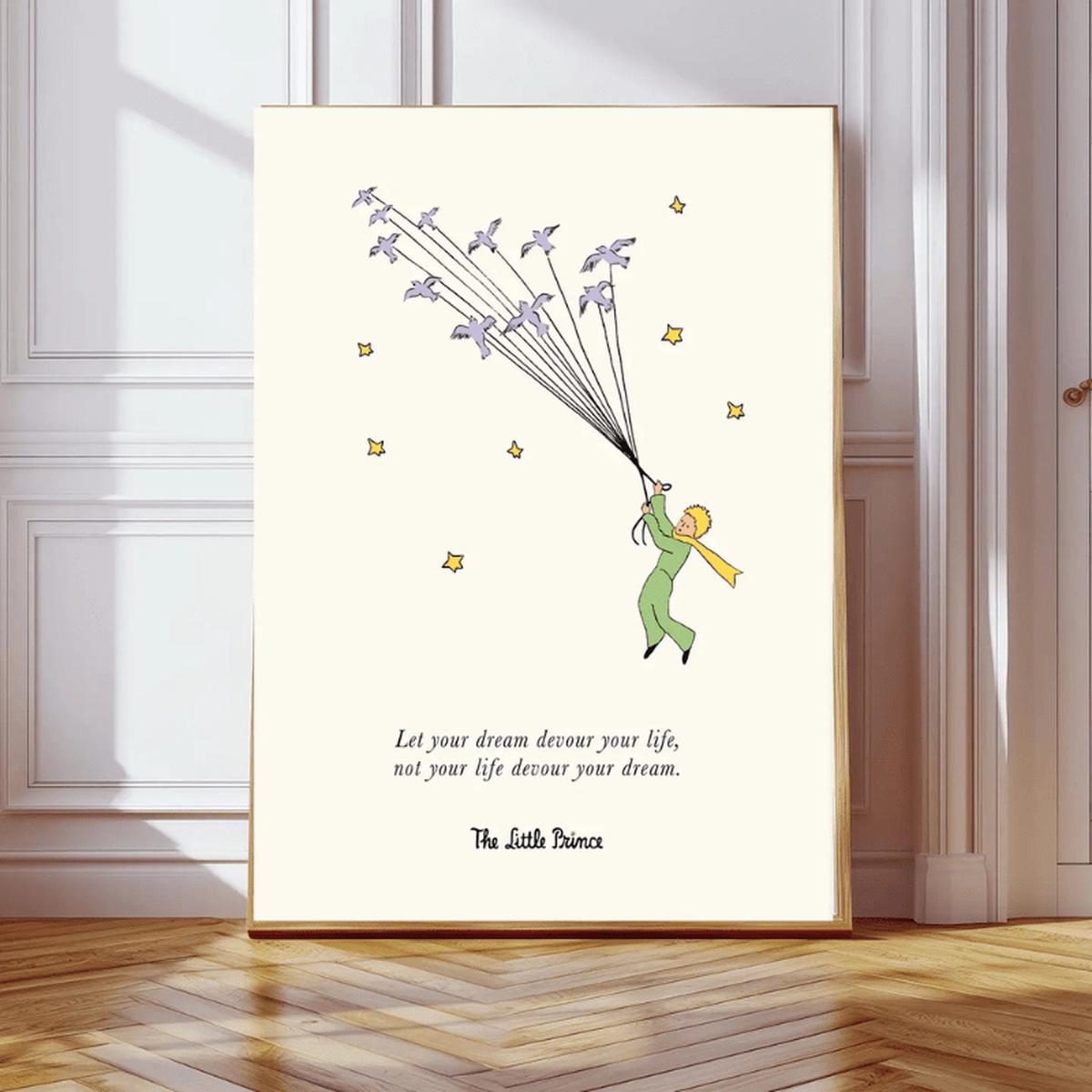 The Little Prince Birds Nursery Art Print by Kumo Art Prints