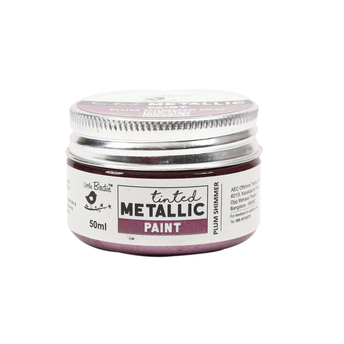 Tinted Metallic Paint Plum Shimmer 50Ml Bottle Lb - VC