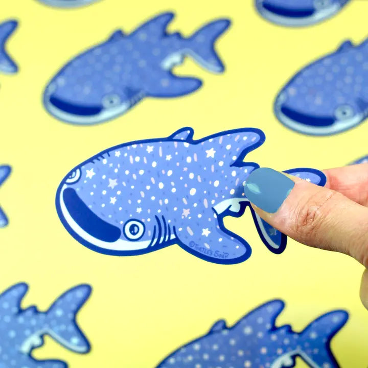 Whale Shark Aquatic Animal Holographic Vinyl Sticker