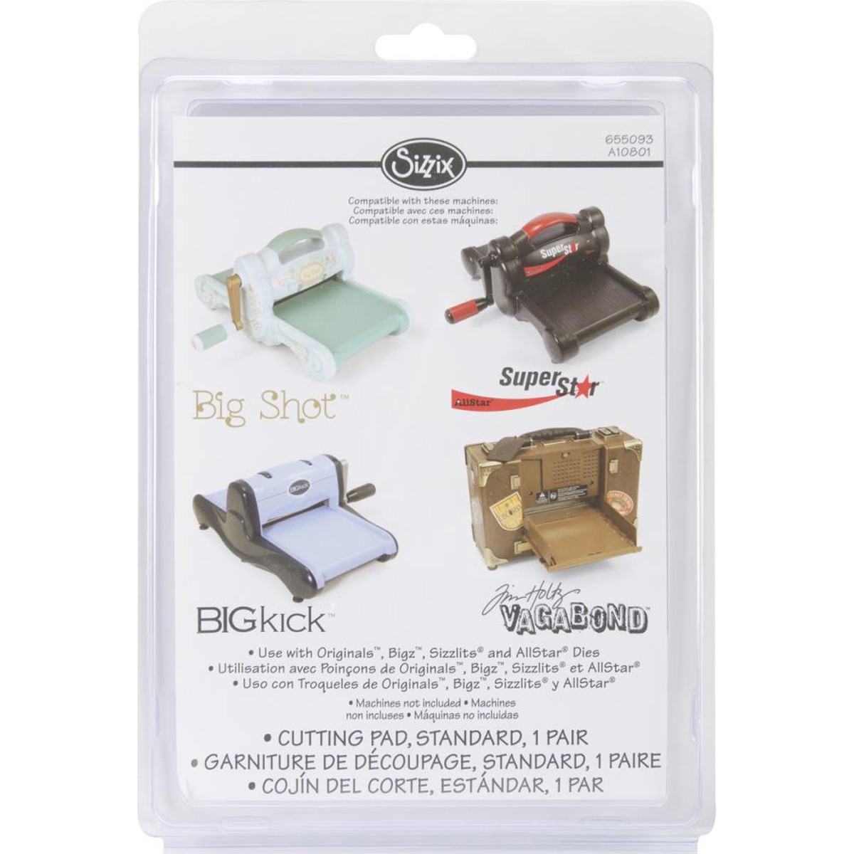 Sizzix BIGkick Big Shot Vagabond Cutting Pads 1 Pair Standard