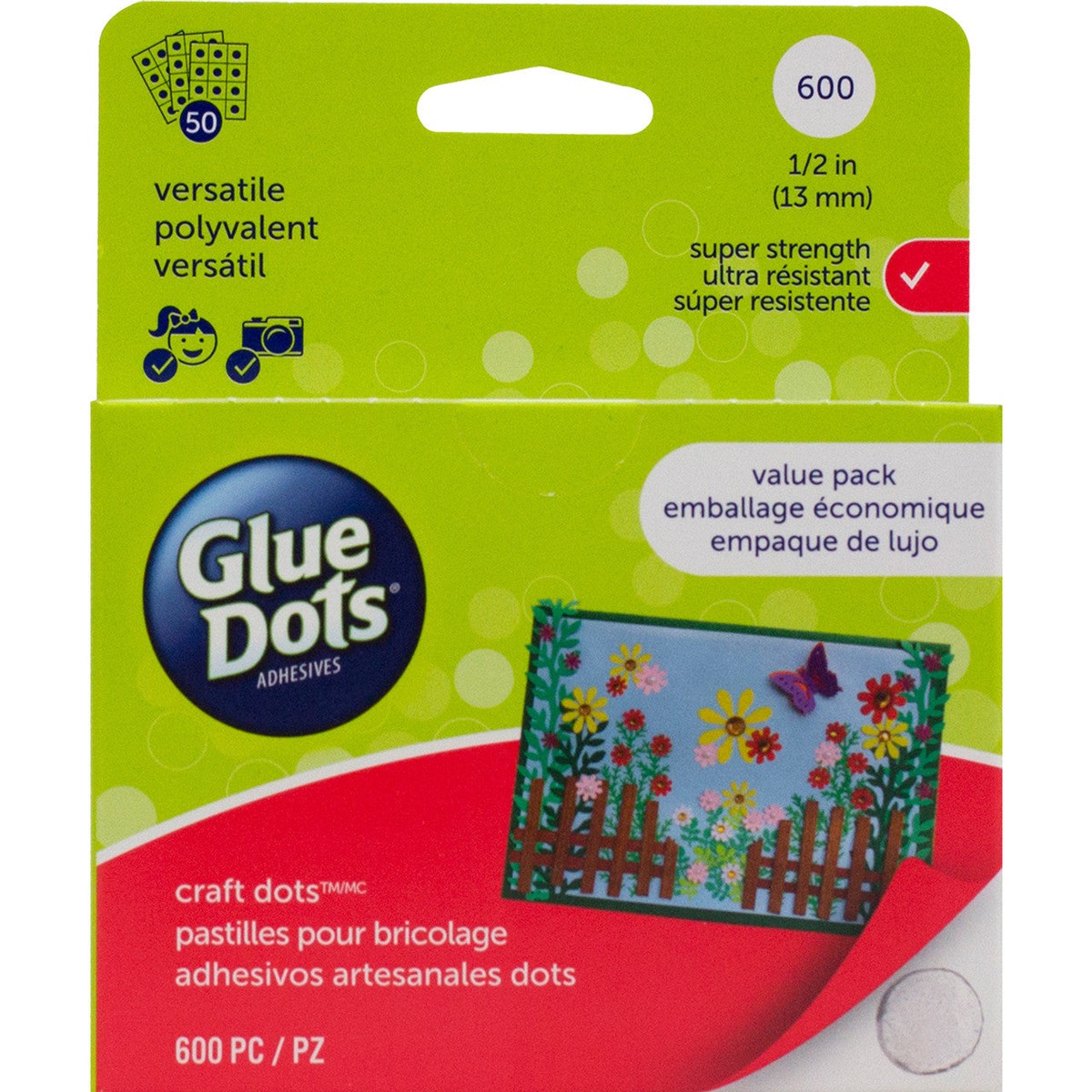 1/2″ Glue Dots 600 Pc