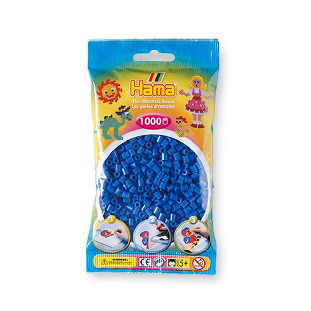 1,000-Pack Hama Midi Beads – Light Blue