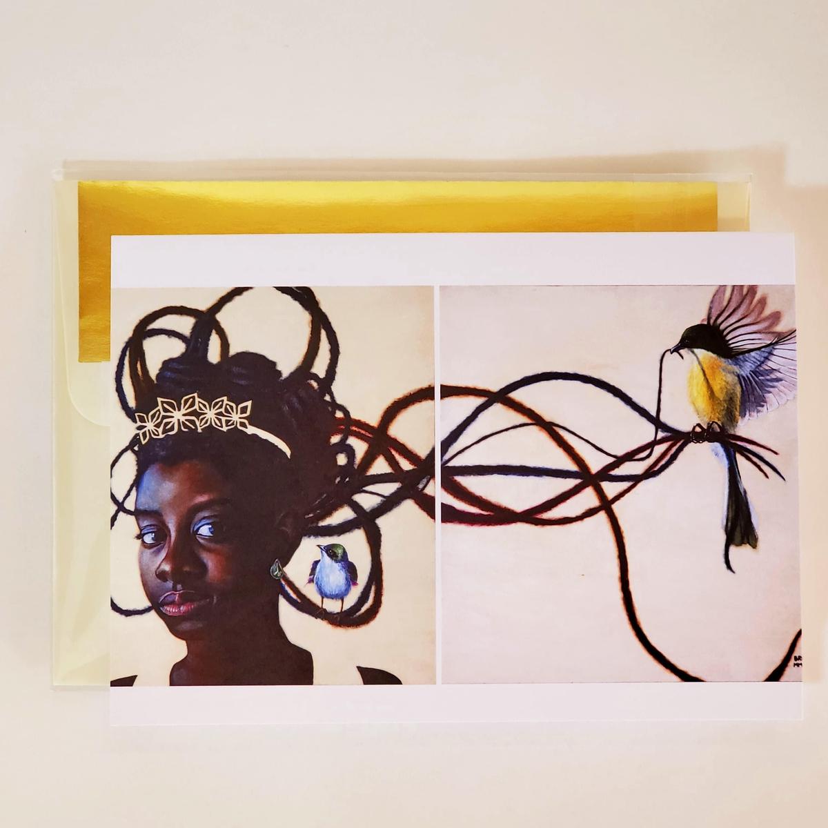 ‘GAMINE NSEREWA’ S. Ross Browne Greeting Card: 5×7 Frame Ready