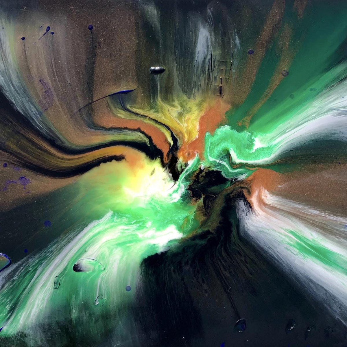 Surrender by Dani B, Acrylic and Resin on Canvas