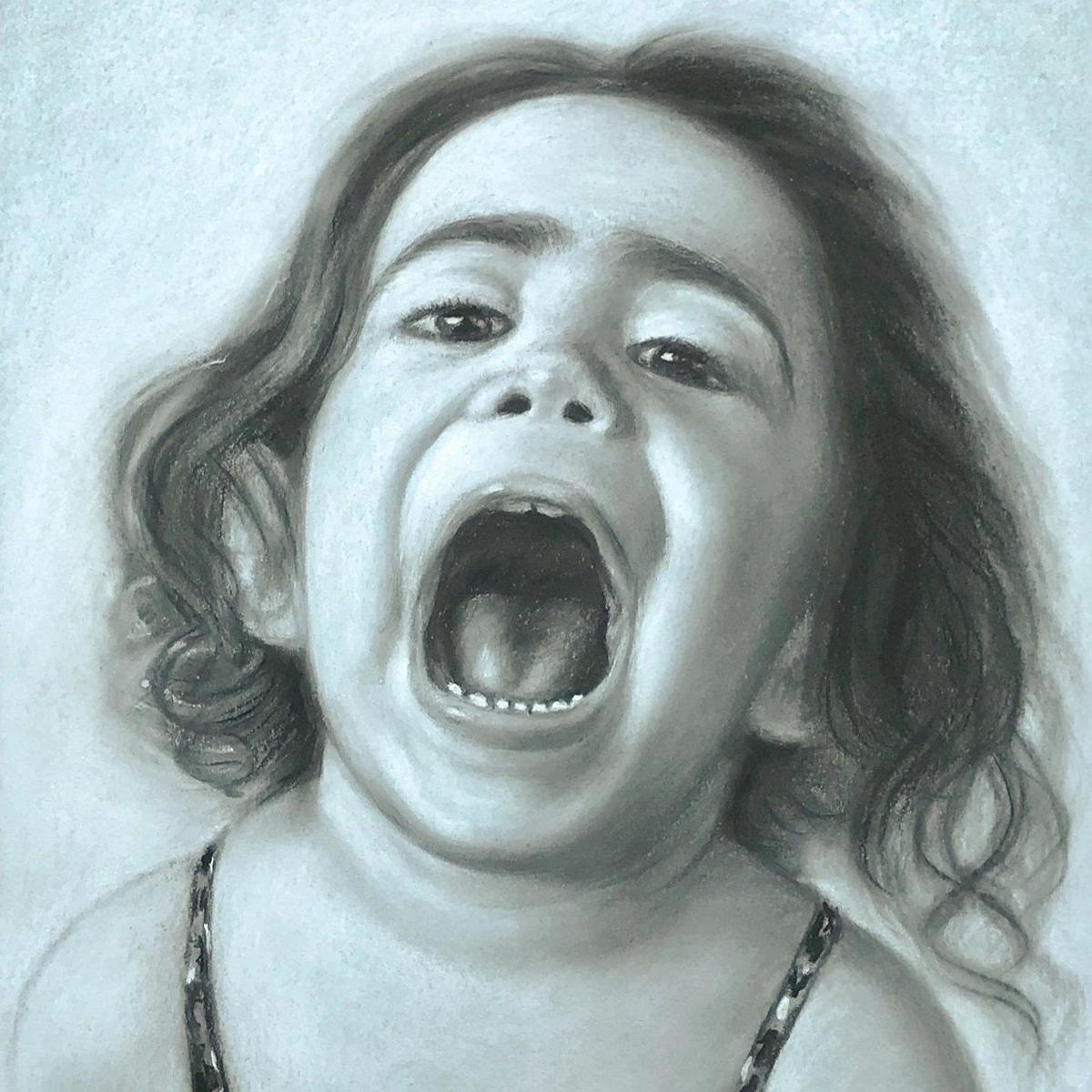 The Last Jolly Rancher by Eduardo Santiago, Charcoal on Paper
